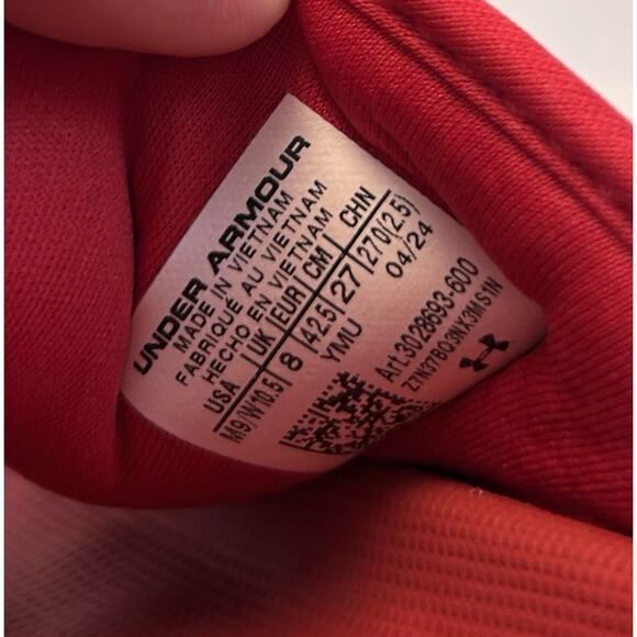 Under Armour‎ UA Slides Collegiate Athletic University of Wisconsin Red W Shoes - Picture 11 of 11